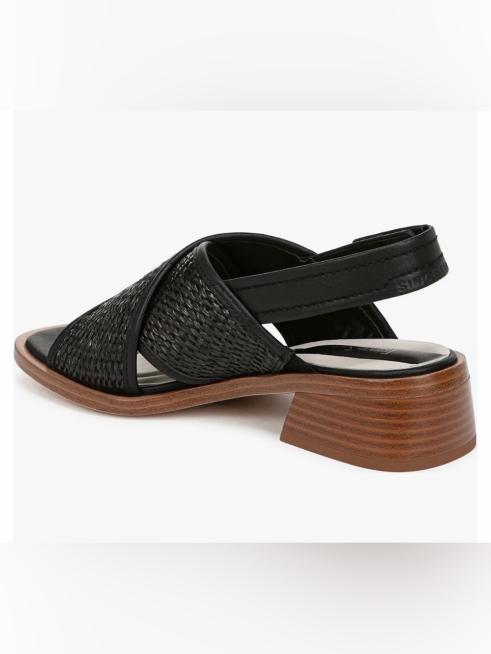 Franco Sarto Black size 7M Silvie Slingback Sandal Woven w adjustable strap. - Picture 6 of 9